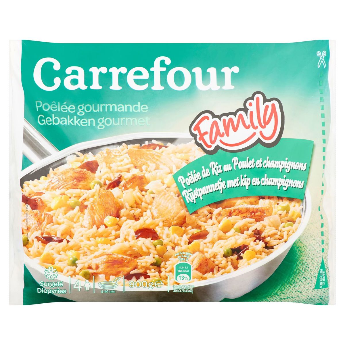Carrefour Poêlée Gourmande Poêlée de Riz au Poulet & Champignons 900 g