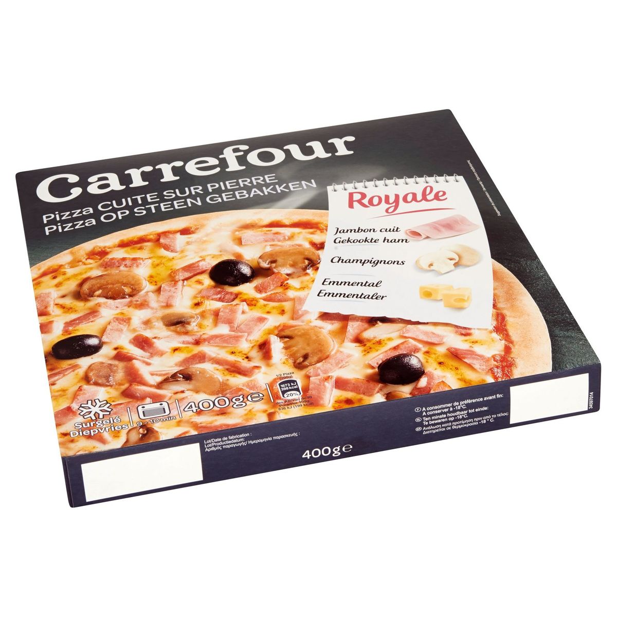 Carrefour Pizza op Steen Gebakken Royale 400 g