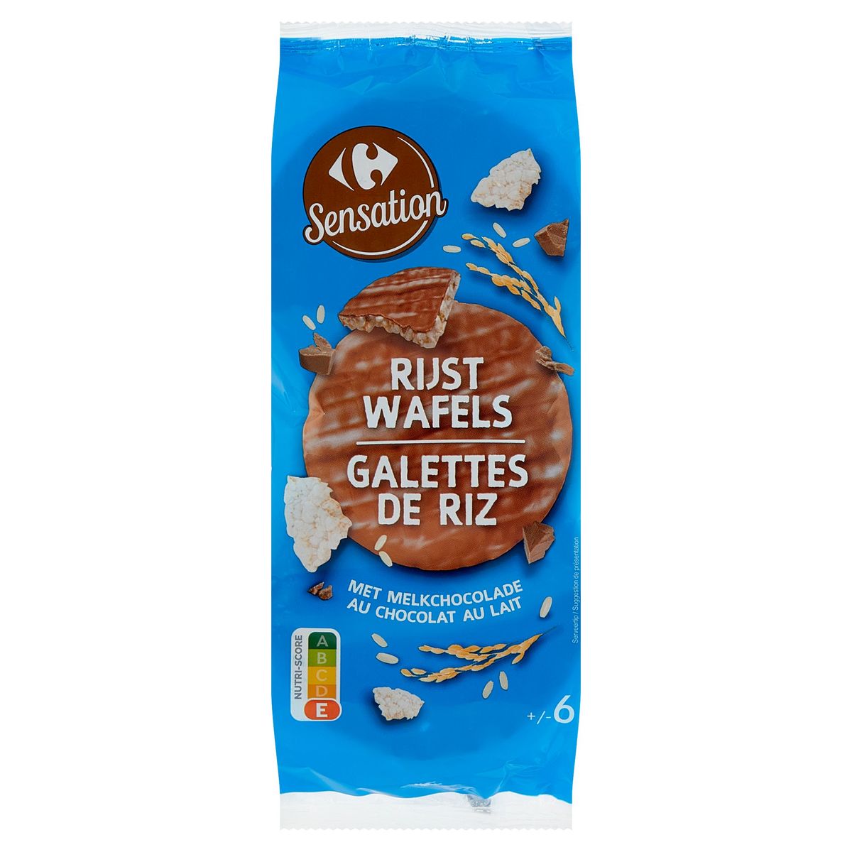 Carrefour Sensation Rijst Wafels met Melkchocolade 100 g