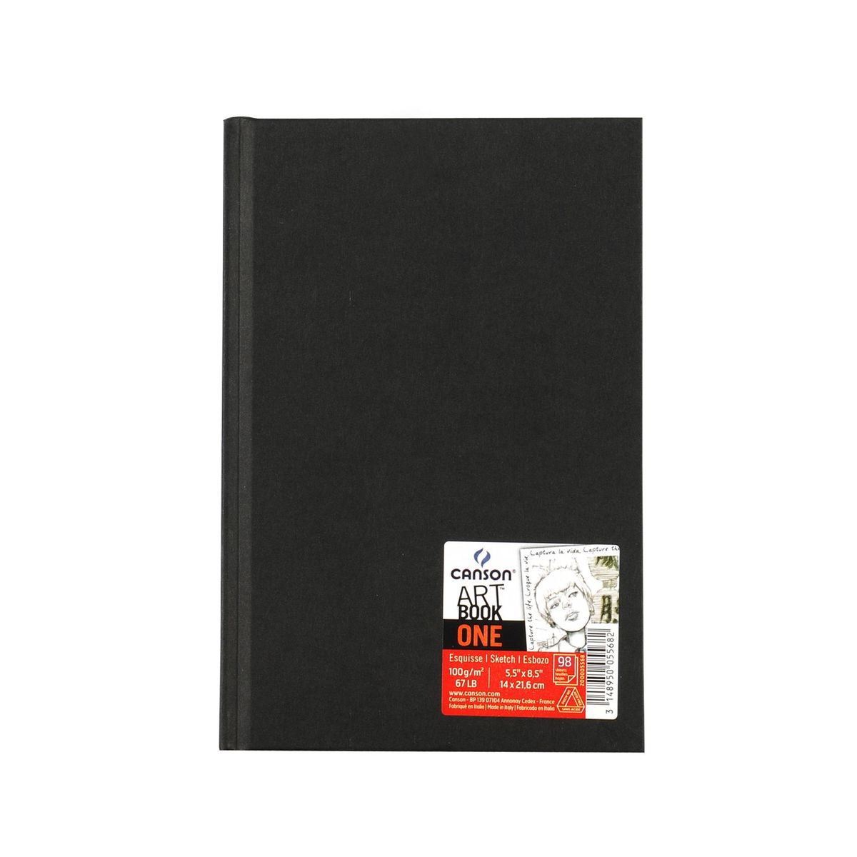 Canson Tekenboek 14x21,6cm Art Book One Zwart