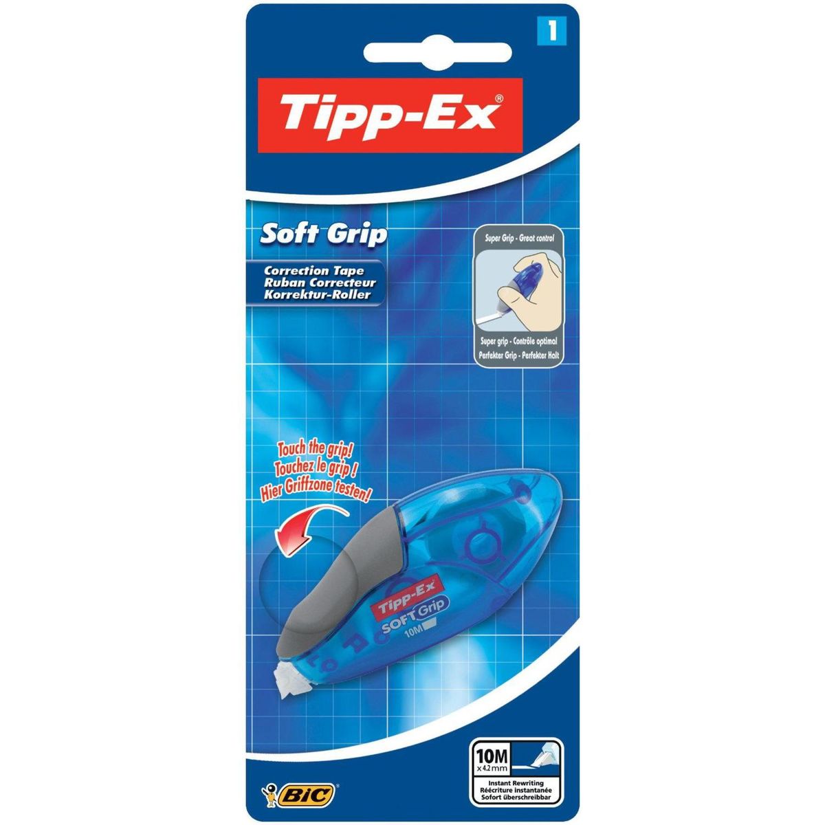 TIPP-EX Ruban correcteur 10m Soft Grip