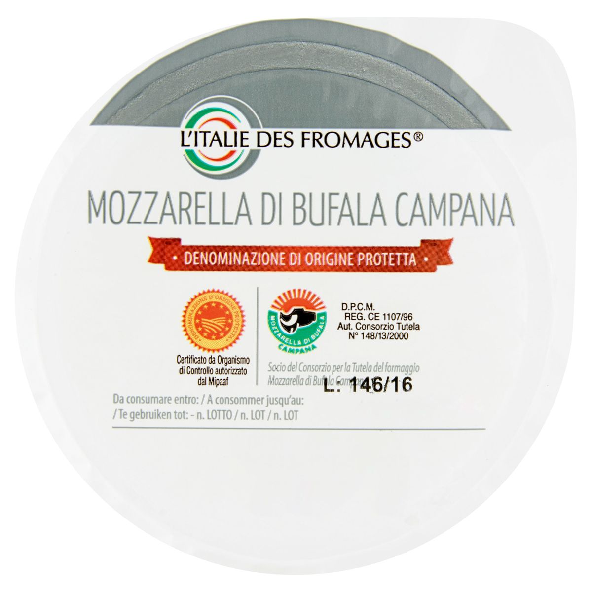 L'Italie des Fromages Mozzarella di Bufala Campana 125 g