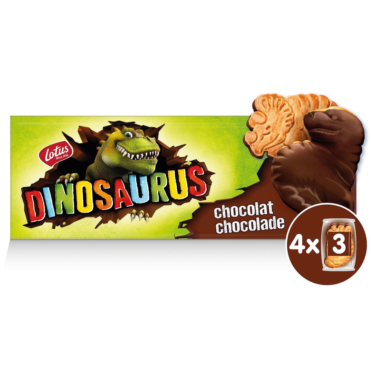 Lotus Dinosaurus Chocolat 4 Sachets 225 g