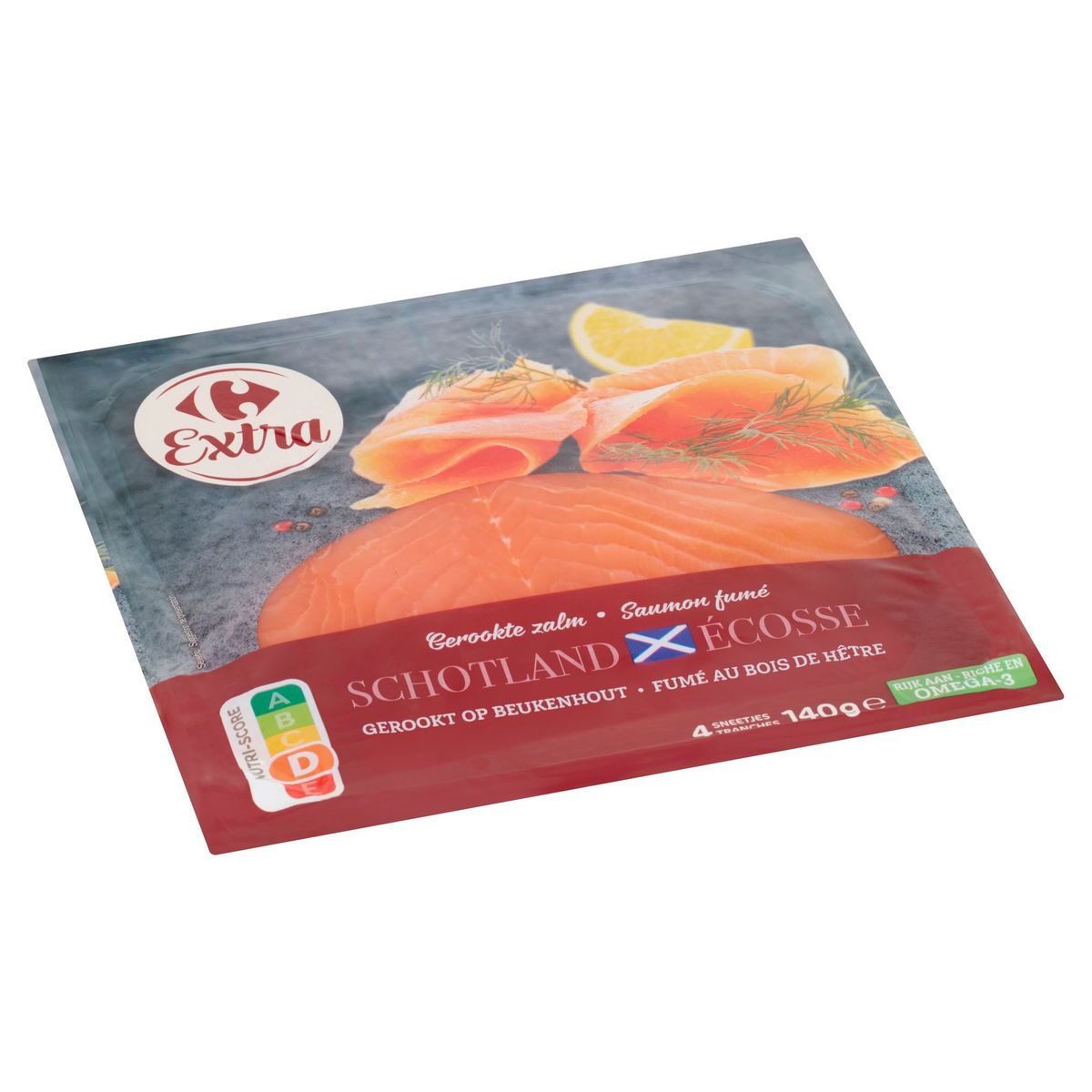 Carrefour Extra Saumon Fumé Écosse 4 Tranches 140 g
