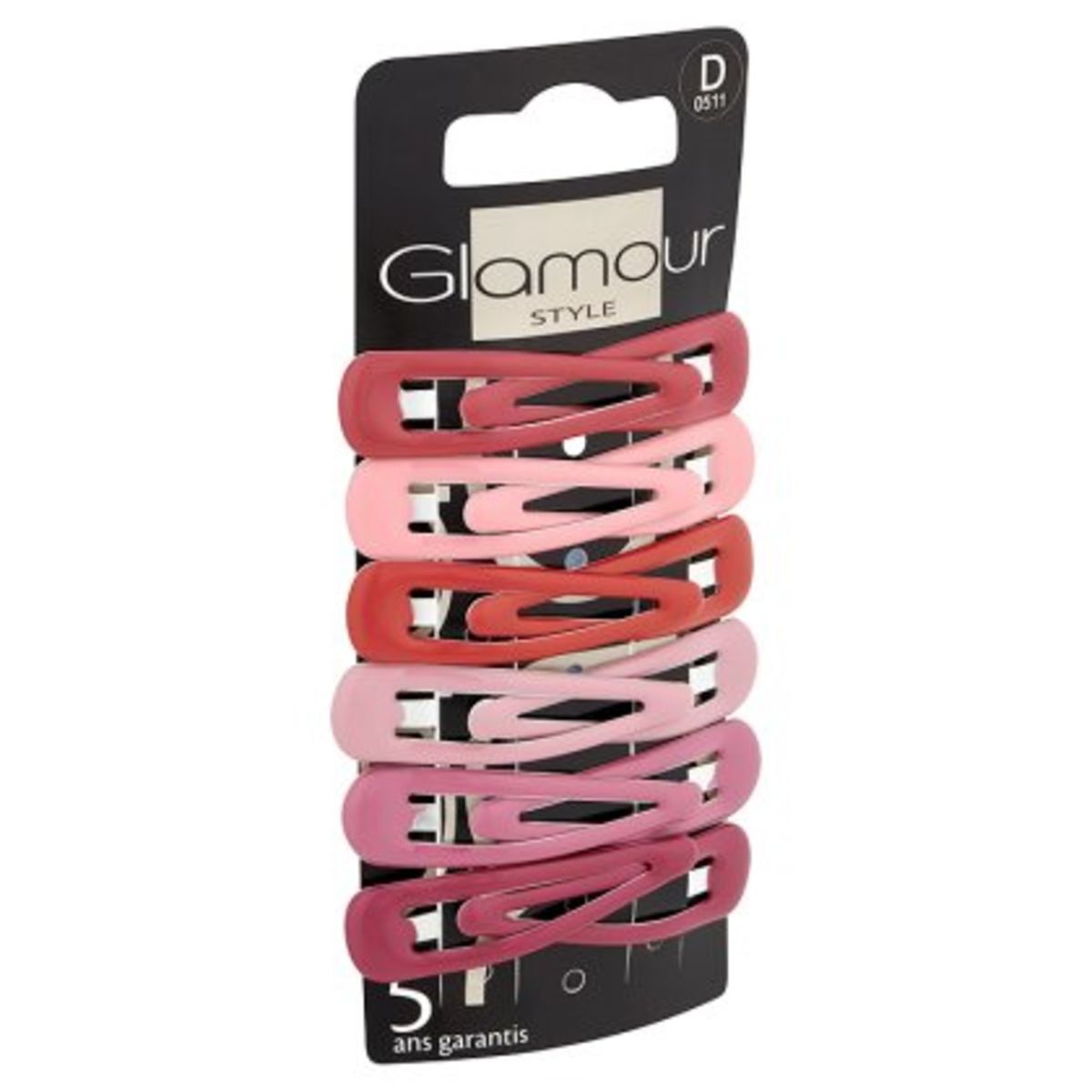 Glamour Style Accessoire pour Cheveux 12 Barrettes Clic-Clac Rose Mix