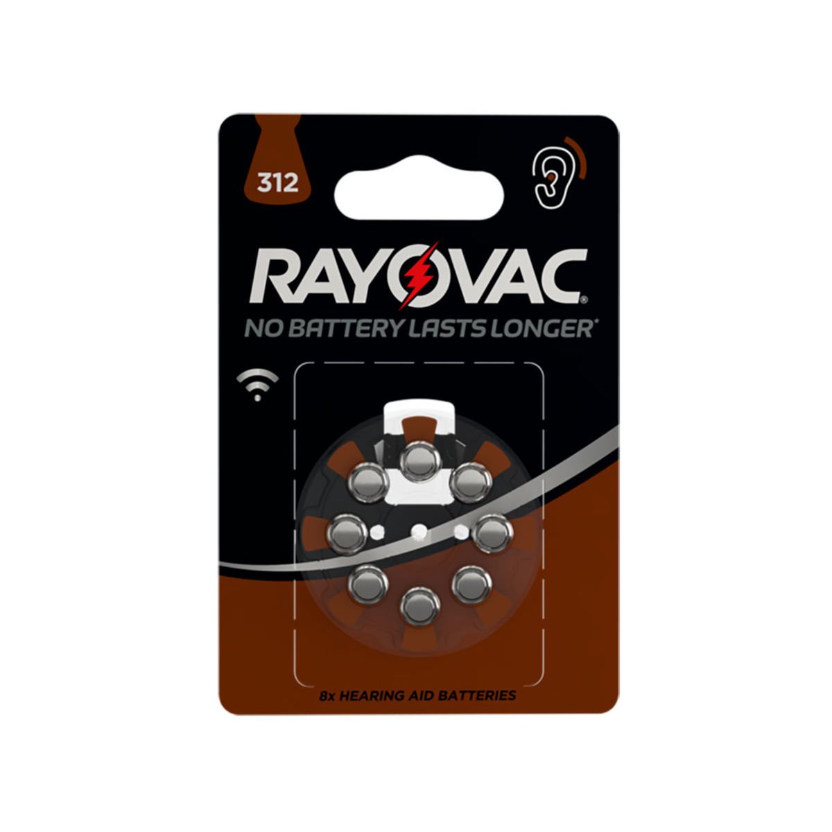 Rayovac 8 Piles Bouton Auditives Acoustic 312