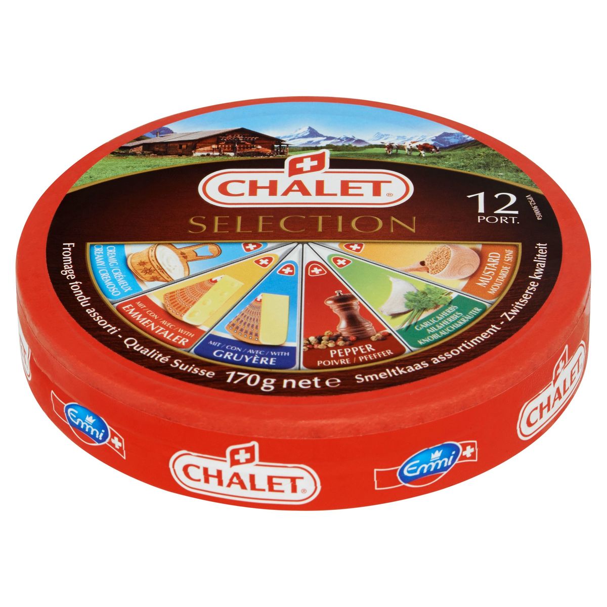 Chalet Selection Smeltkaas Assortiment 12 Port. 170 g