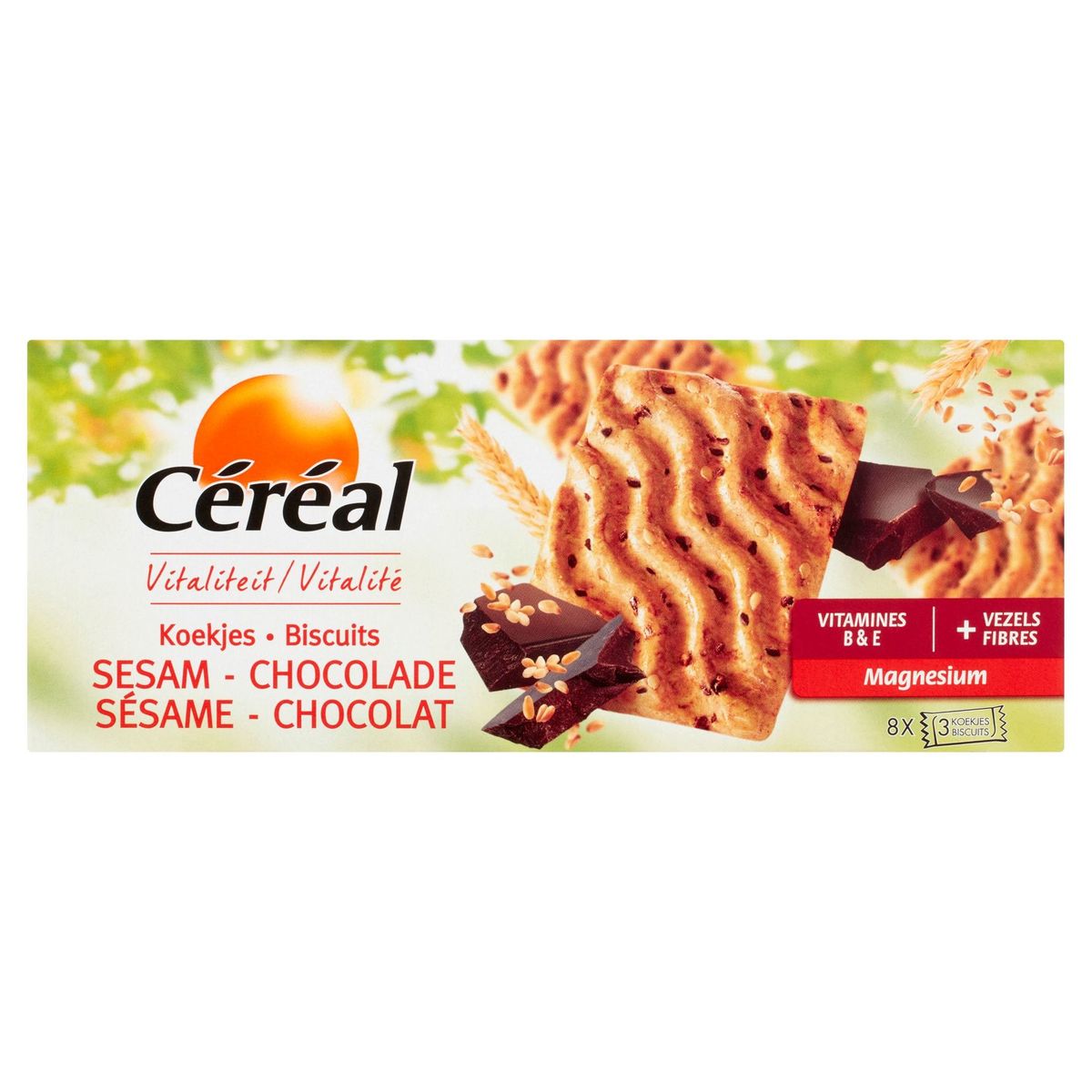 Céréal Vitalité Biscuits Sésame - Chocolat 8 x 3 Pièces 200 g