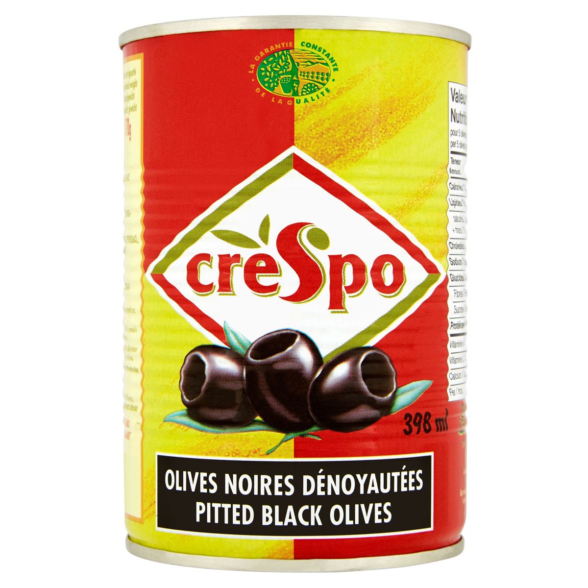 Crespo Olives noires dénoyautées 397 g