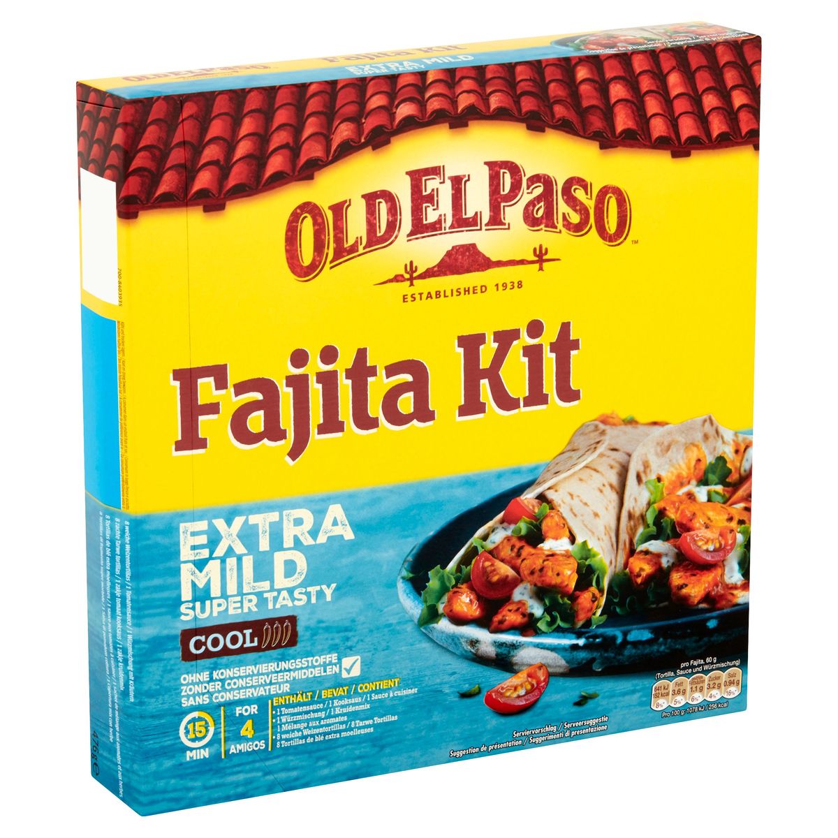 Old El Paso Fajita Kit Extra Mild Cool 476 g