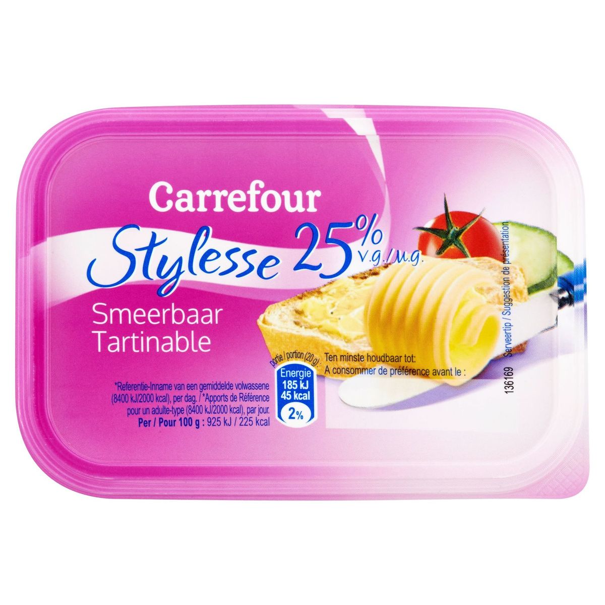 Carrefour Stylesse 25% V.G. Smeerbaar 250 g