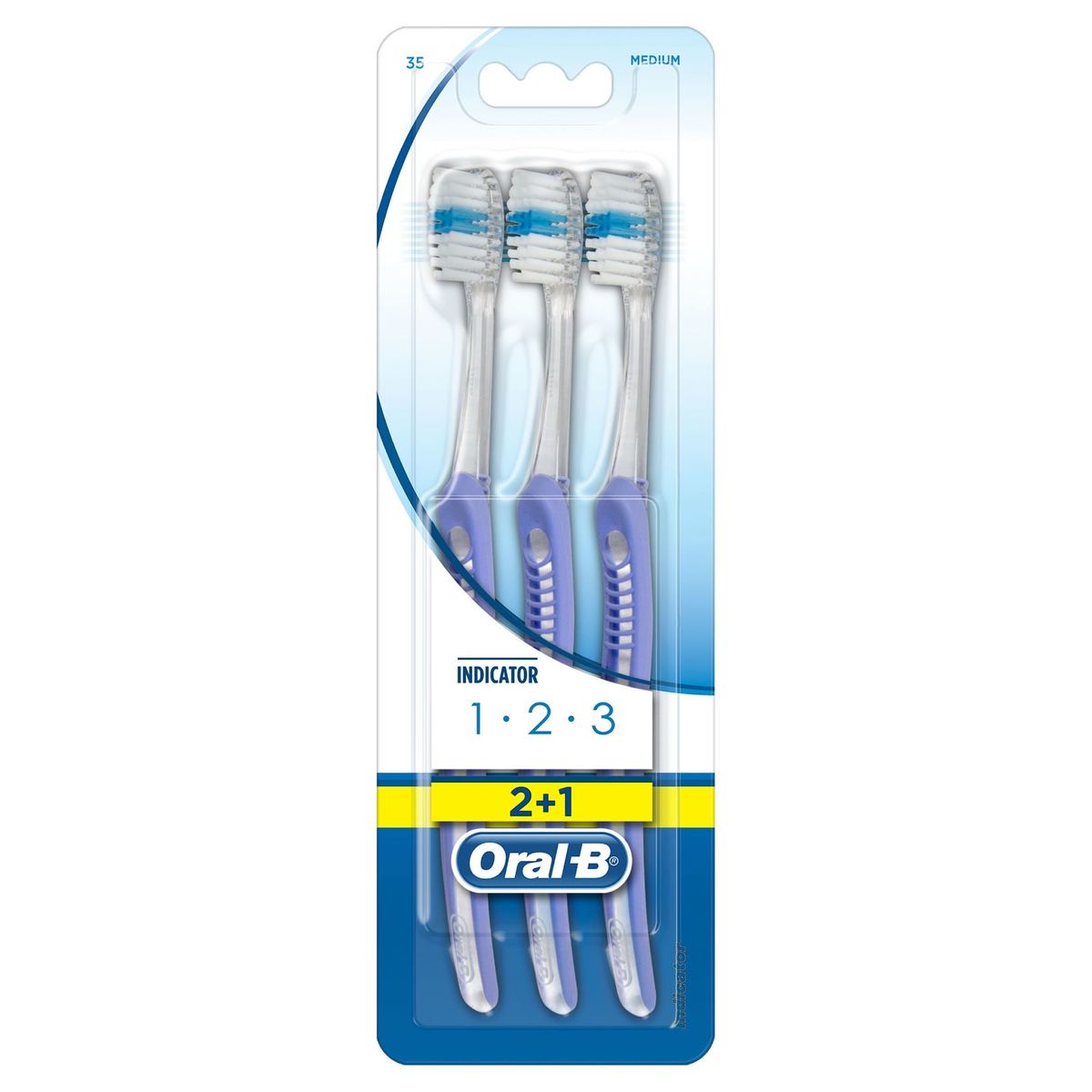 Oral-B 1-2-3 Classic Care Medium Handtandenborstel x3