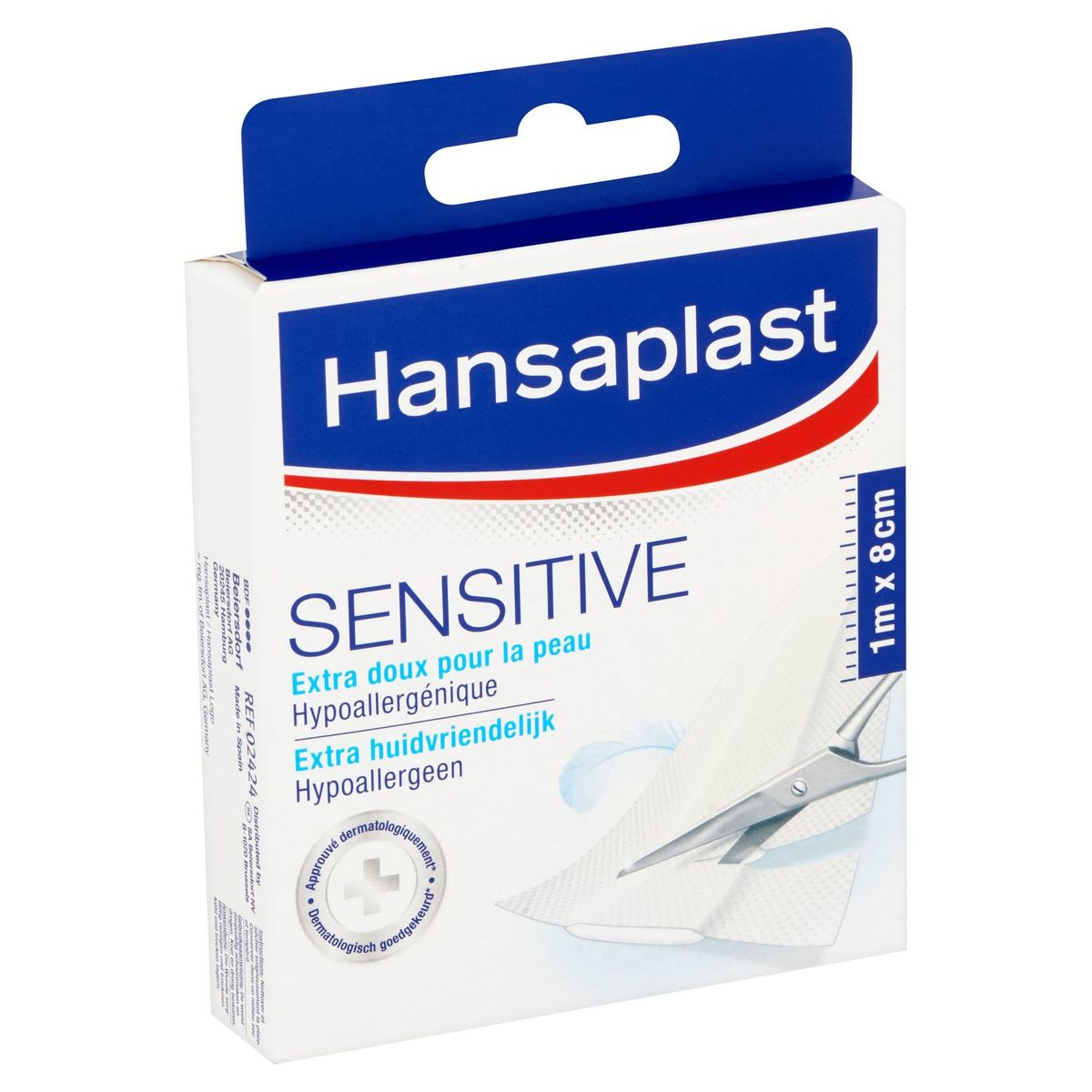 Hansaplast Sensitive Hypoallergénique 1 m x 8 cm