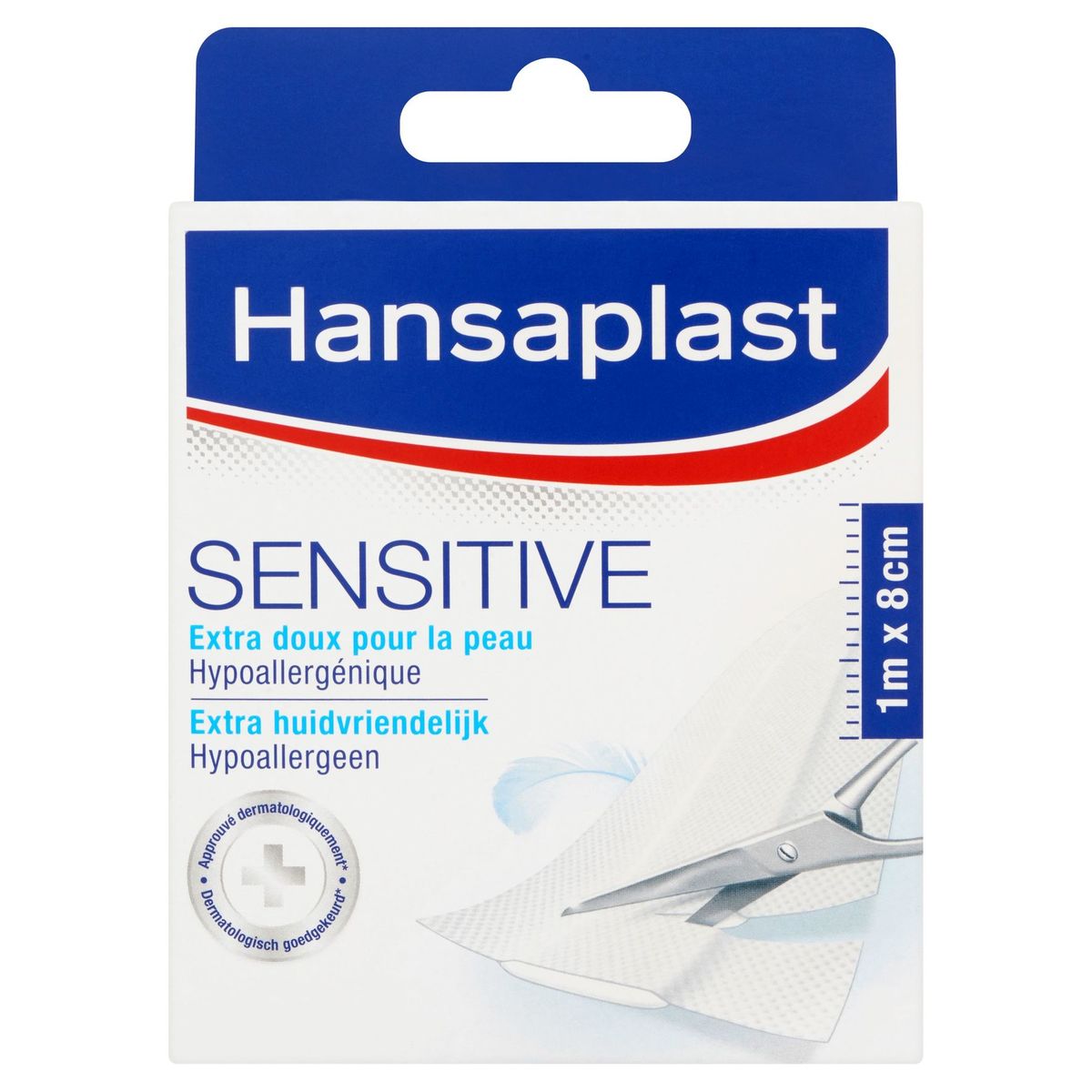Hansaplast Sensitive Hypoallergénique 1 m x 8 cm
