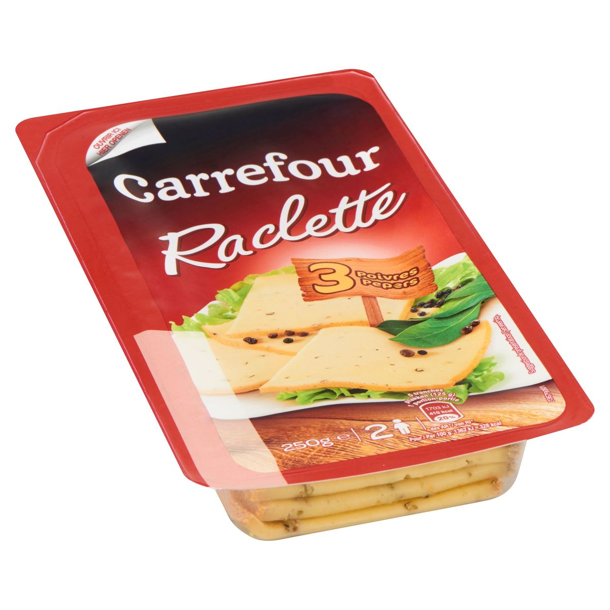 Carrefour Raclette 3 Poivres 250 g