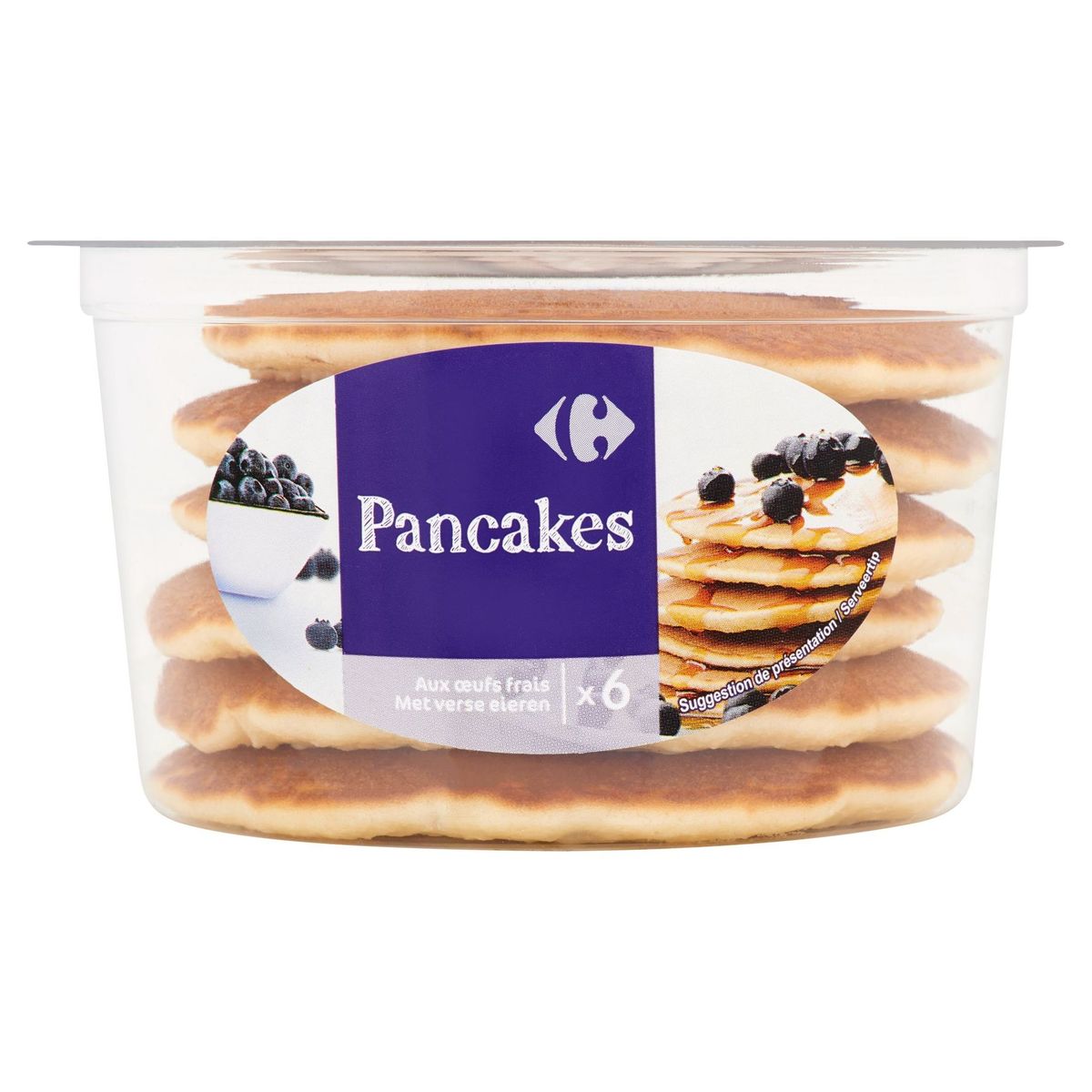Carrefour Mini Pancakes aux Œufs Frais 6 Pièces 132 g