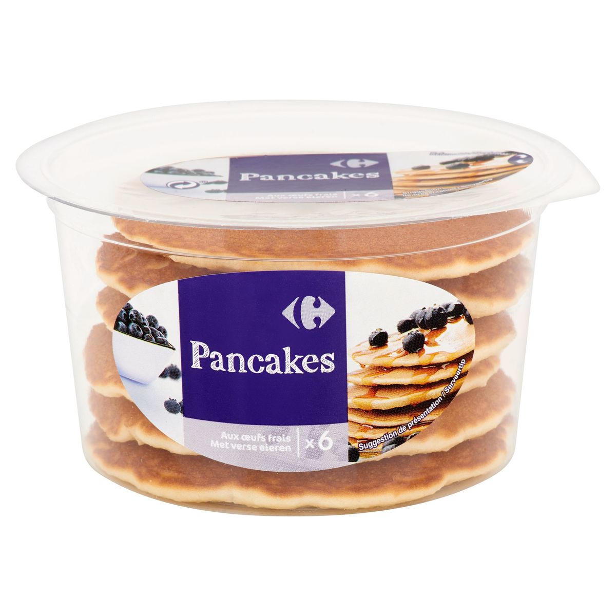 Carrefour Pancakes aux Œufs Frais 6 Pièces 132 g