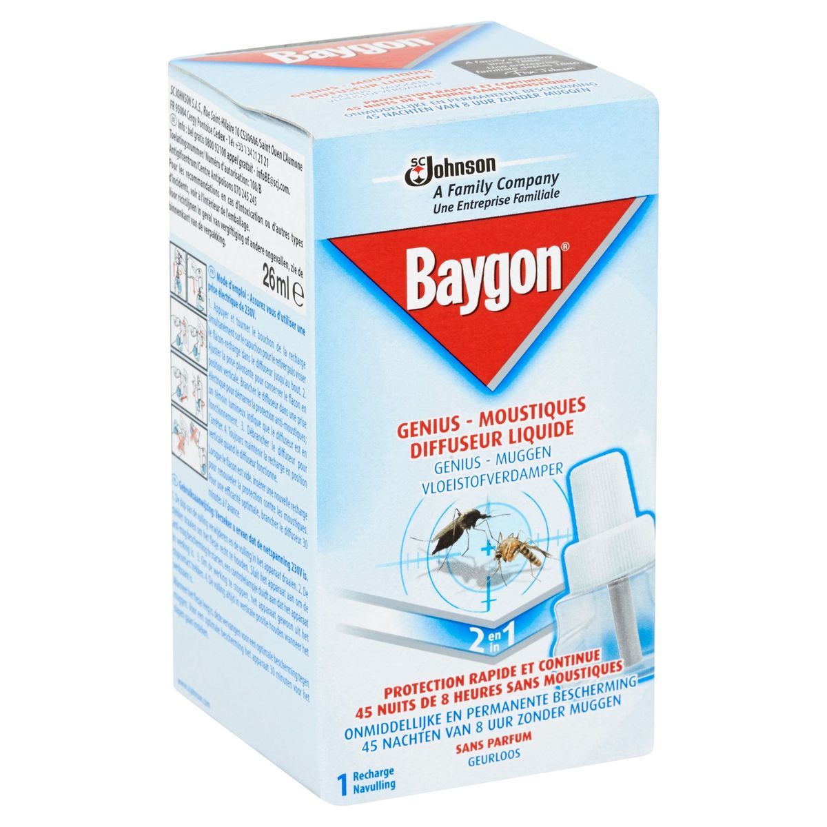 Baygon Genius - Muggen Vloeistofverdamper 2 in 1 -  Apparaat - 26 ml