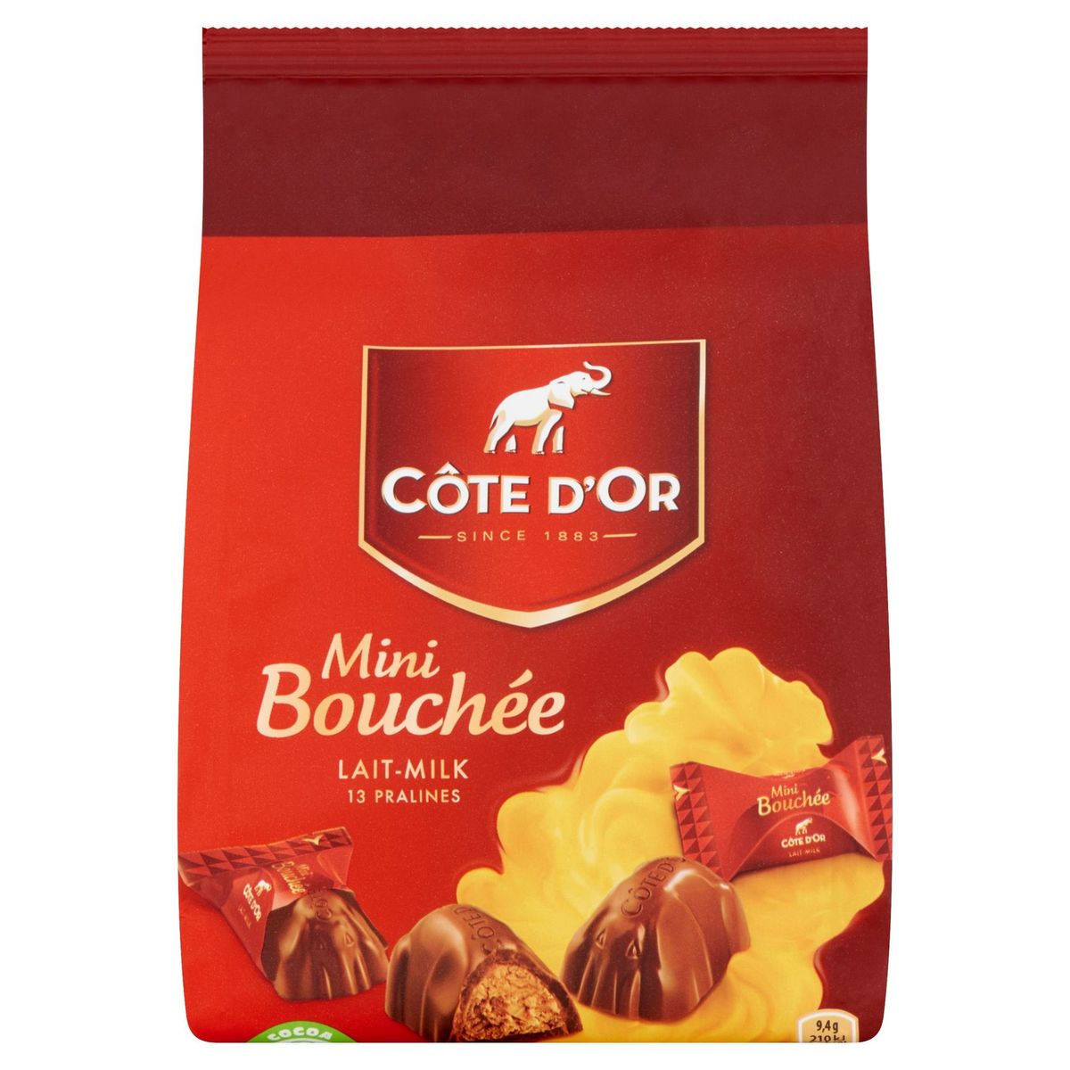 Côte d'Or Mini Bouchée Pralines Melk Chocolade 13 Stuks 122 g