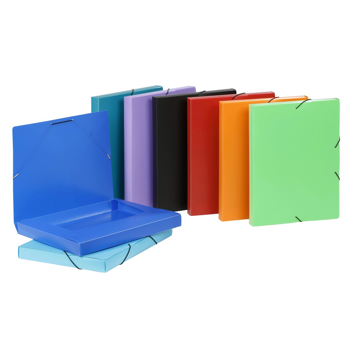 Viquel Elastobox 3 kleppen+elastiek 24,5x33x3 cm - Willekeurige kleur