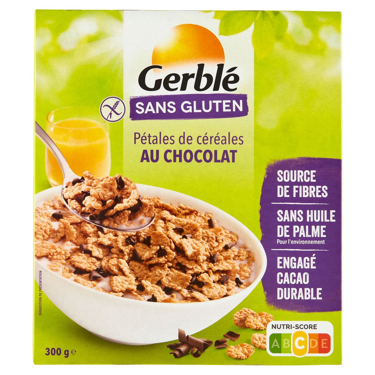 GERBLE Barre céréales chocolat sans gluten sachets 6x22g 132g pas