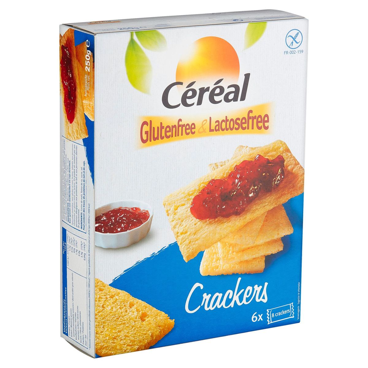 Céréal Glutenfree & Lactosefree Crackers 36 Stuks 250 g
