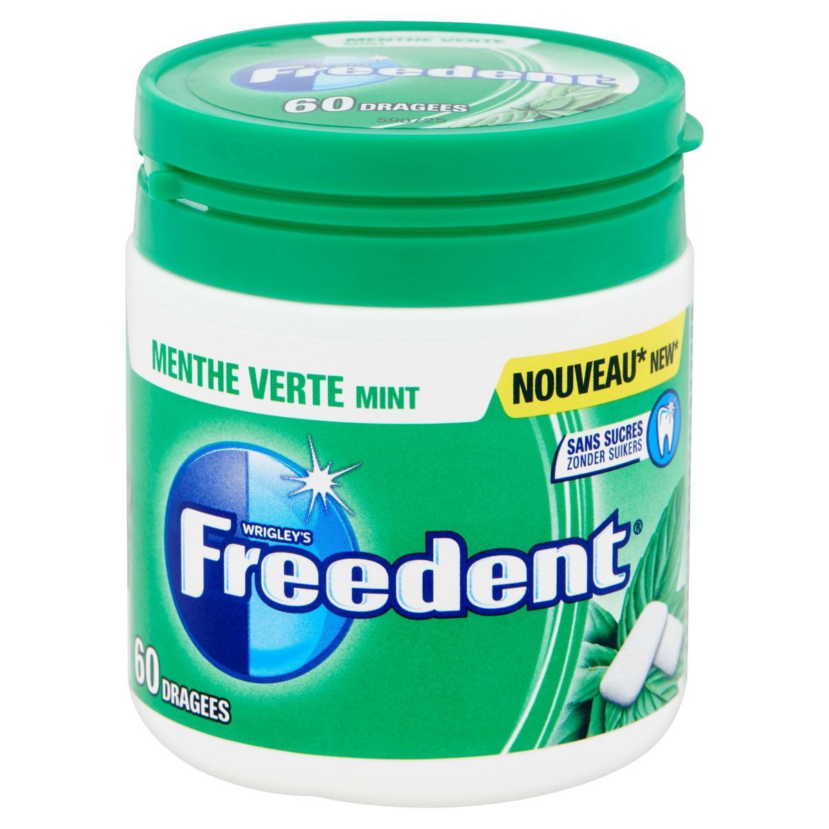 Freedent Menthe Verte 60 Dragées 84 g