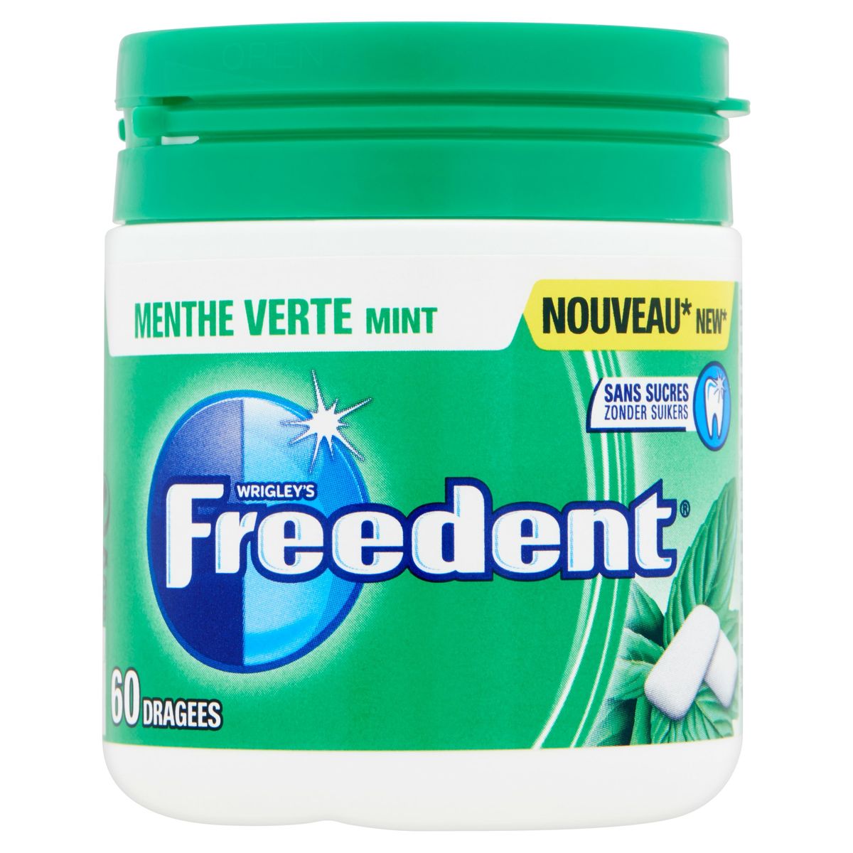 Freedent Menthe Verte 60 Dragées 84 g