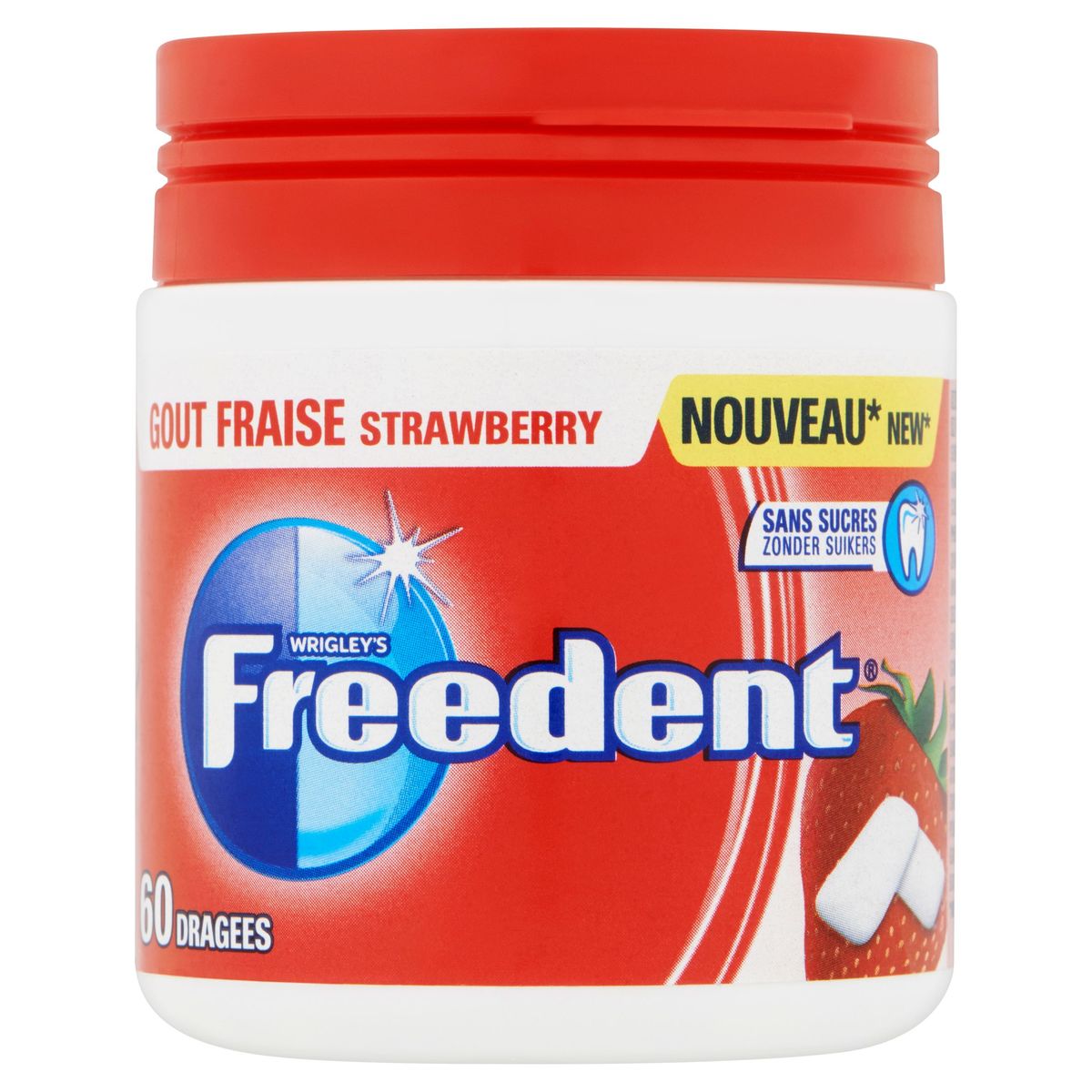 Freedent Strawberry 60 Dragees 84 g