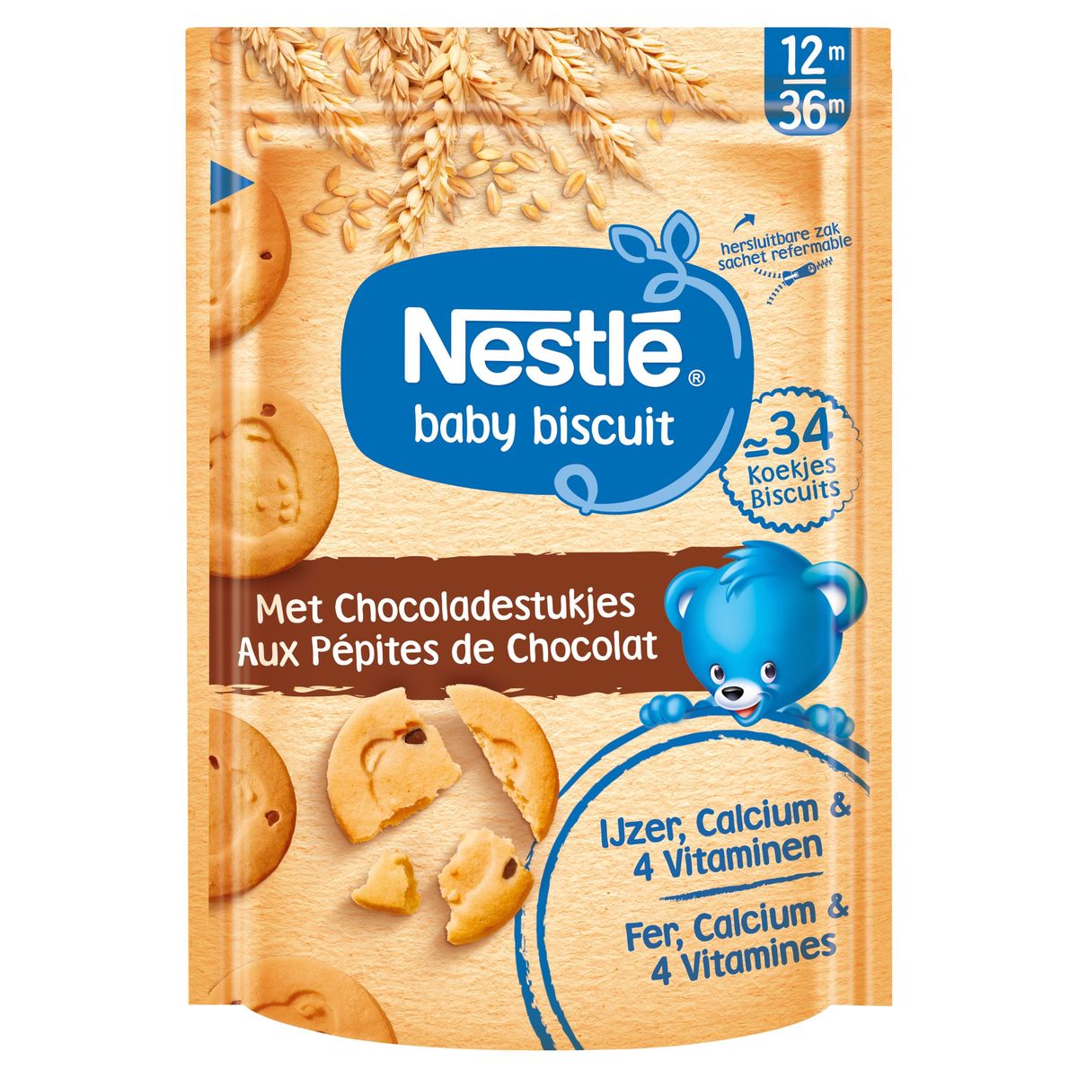 Nestlé Baby Biscuit bébé aux Pépites de Chocolat dès 12 mois 150g