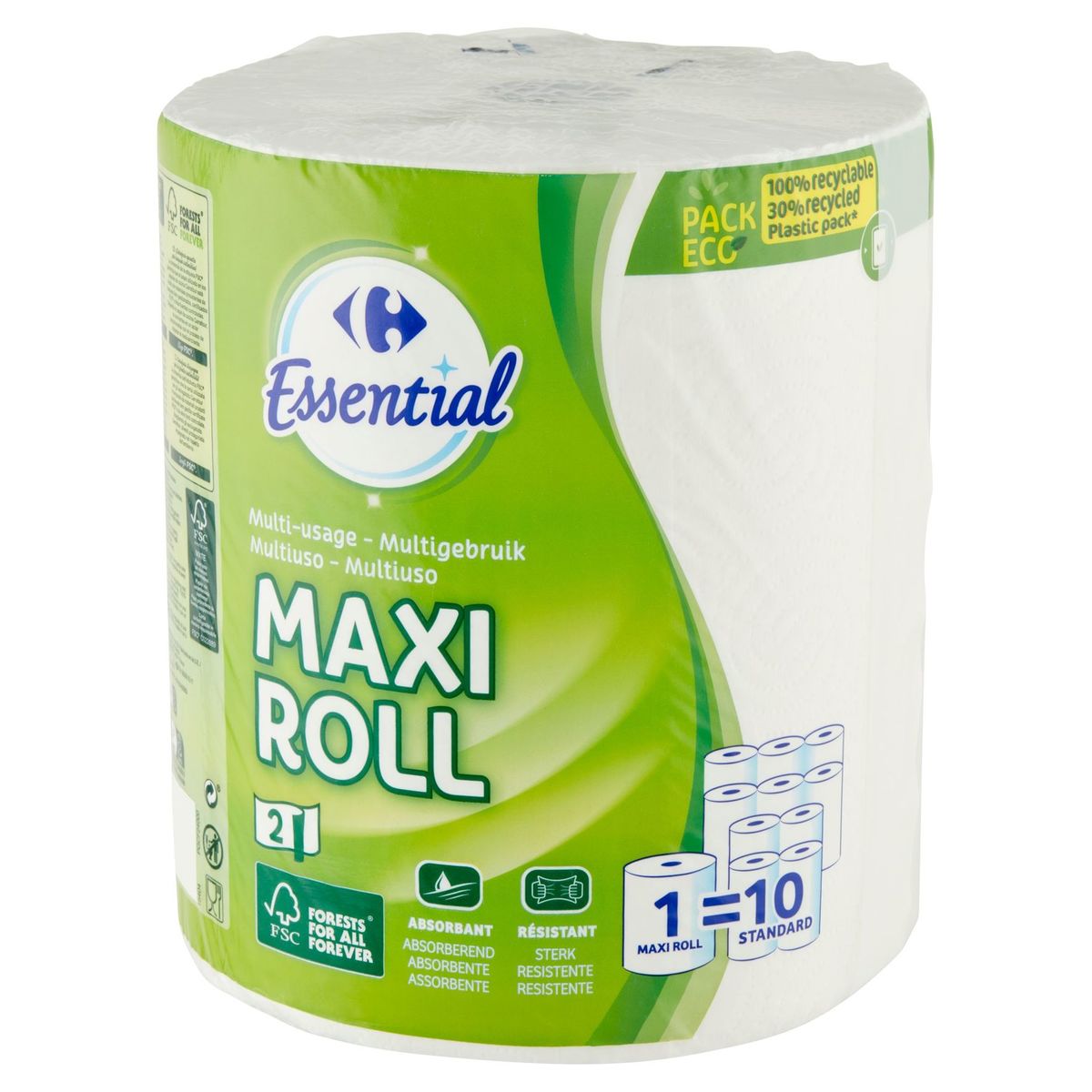 Carrefour Essential Multigebruik Maxi Roll 2-Lagen 1 Rollen