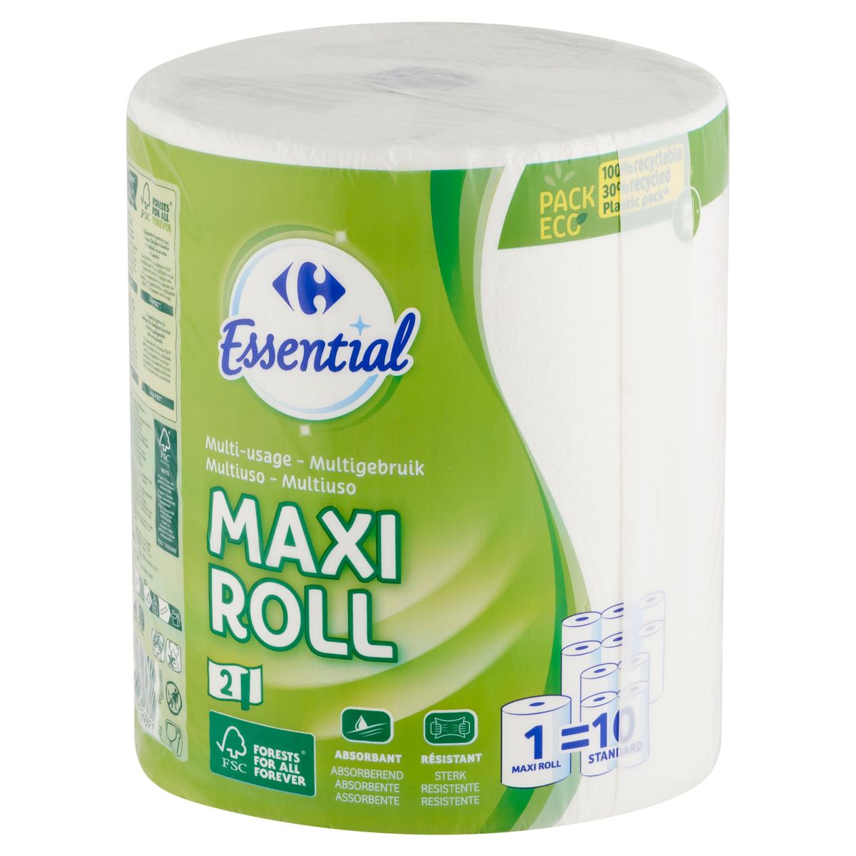 Carrefour Essential Multigebruik Maxi Roll 2-Lagen 1 Rol