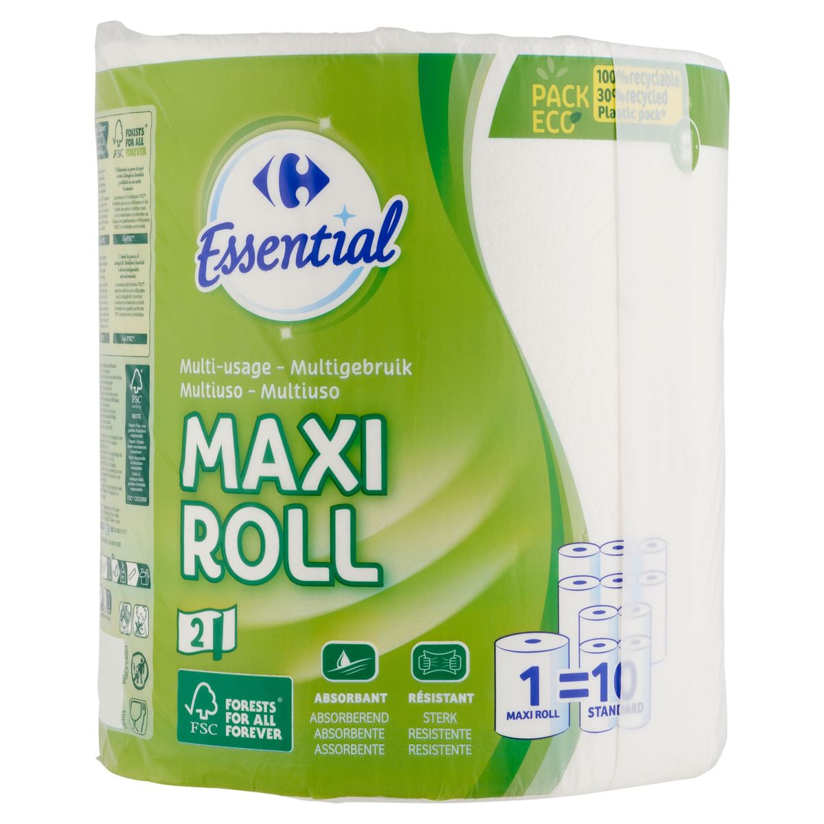 Carrefour Essential Multi-Usage Maxi Roll 2-Épaisseurs 1 Rouleau