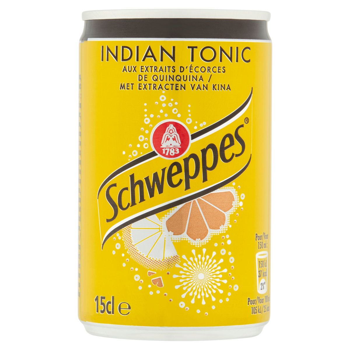 Schweppes Indian Tonic aux Extraits d'Écorces de Quinquina 15 cl