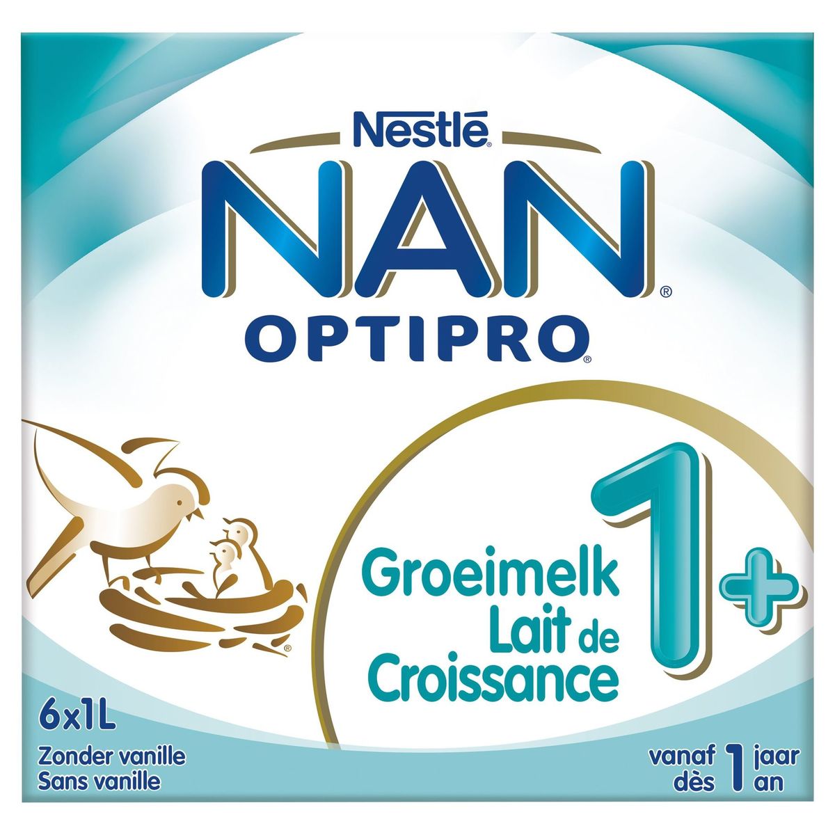 Nestlé Nan Optipro Groeimelk 1+ vanaf 1 Jaar 6 x 1 L