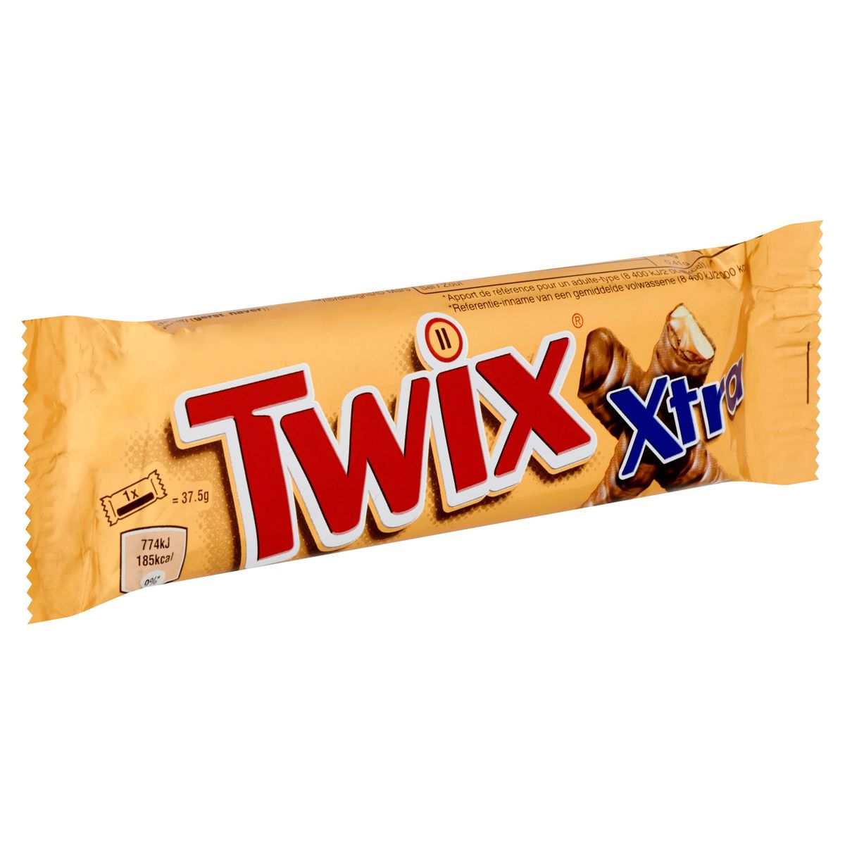 Twix Barres de Chocolat Xtra Chocolat  2 x 37.5 g