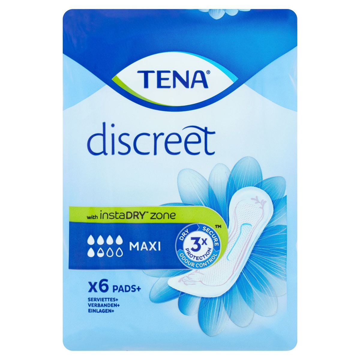 Tena Discreet Maxi 6 Serviettes+