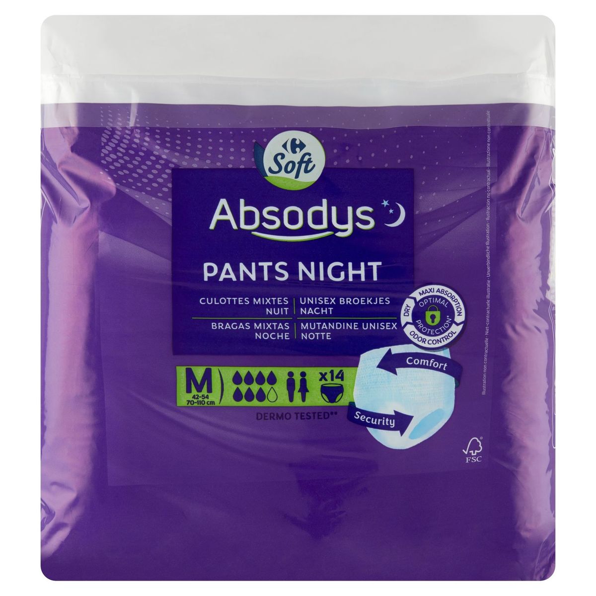 Carrefour Soft Absodys Pants Night Culottes Mixtes Nuit M 14 Pièces