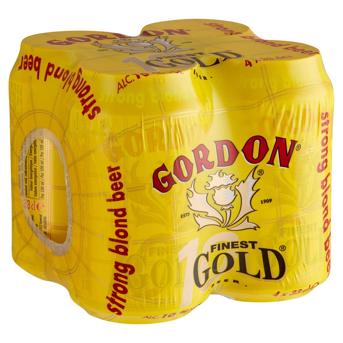Gordon Finest Gold Strong Blond Beer Blikken 4 x 33 cl