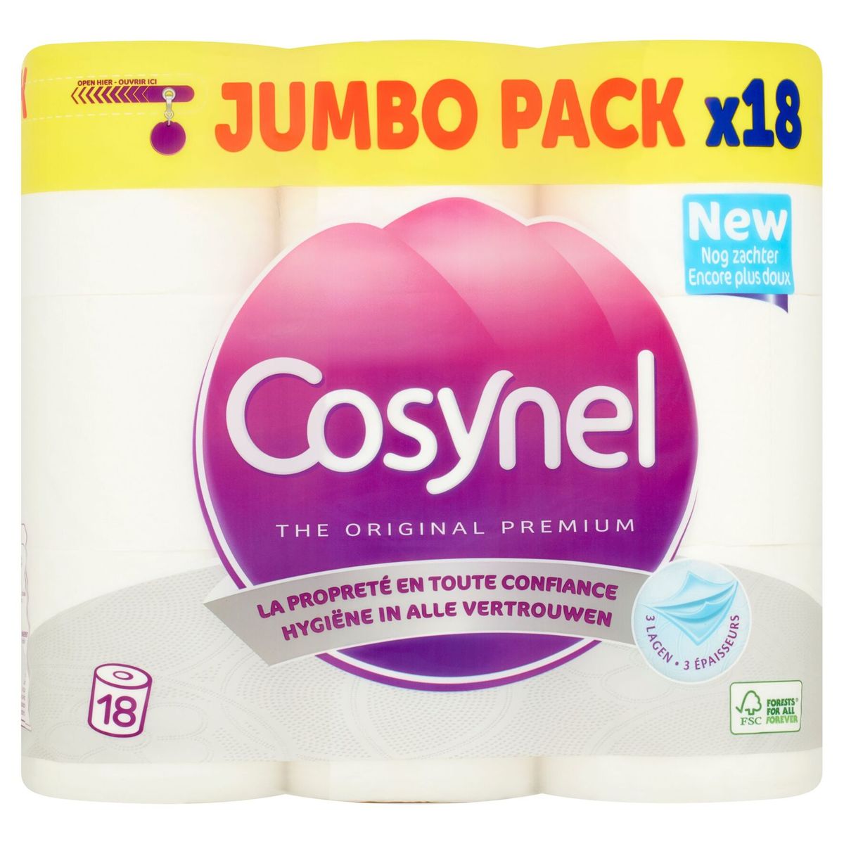 Cosynel The Original premium Wit 3 Lagen Toiletpapier 18 Rollen