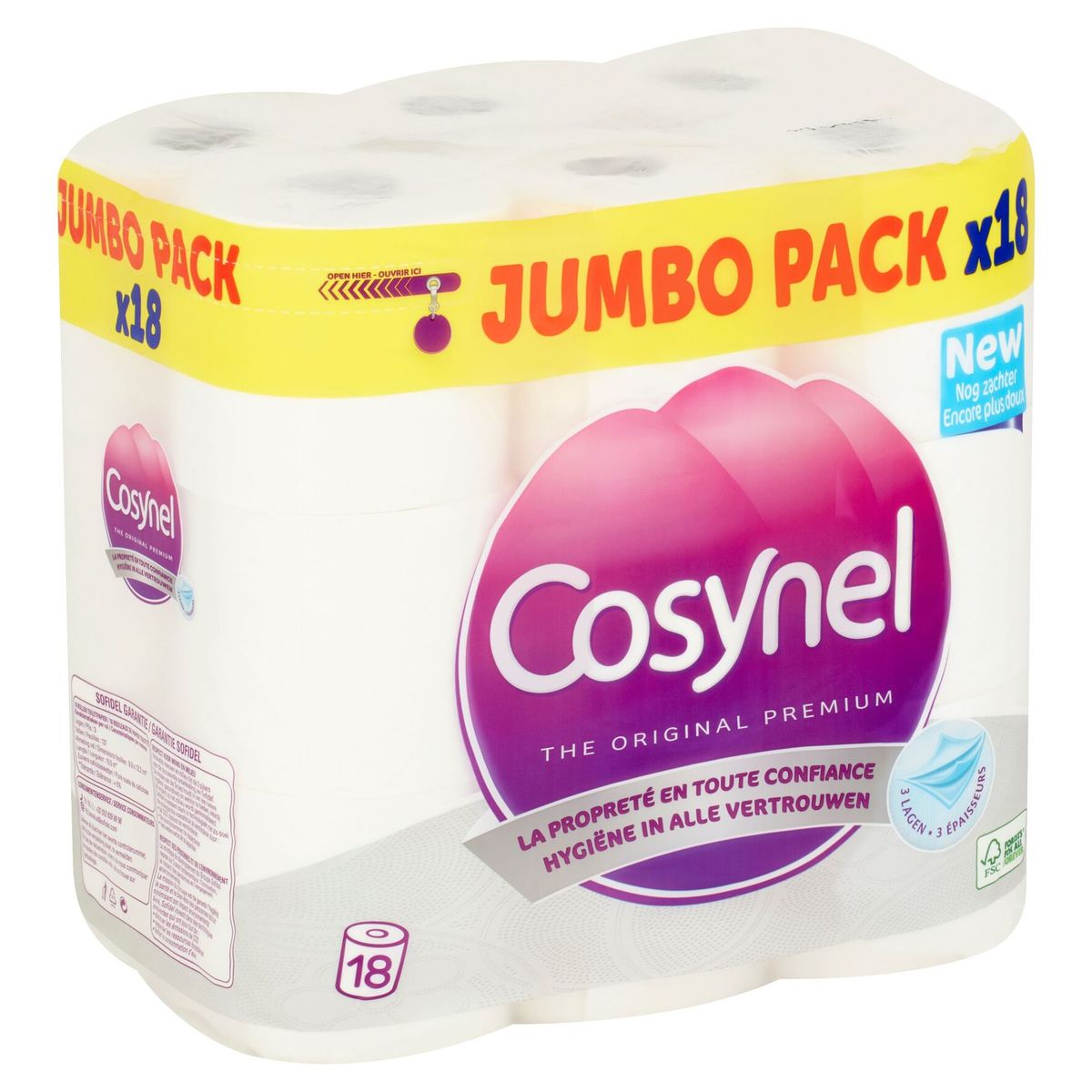 Cosynel The Original premium Wit 3 Lagen Toiletpapier 18 Rollen