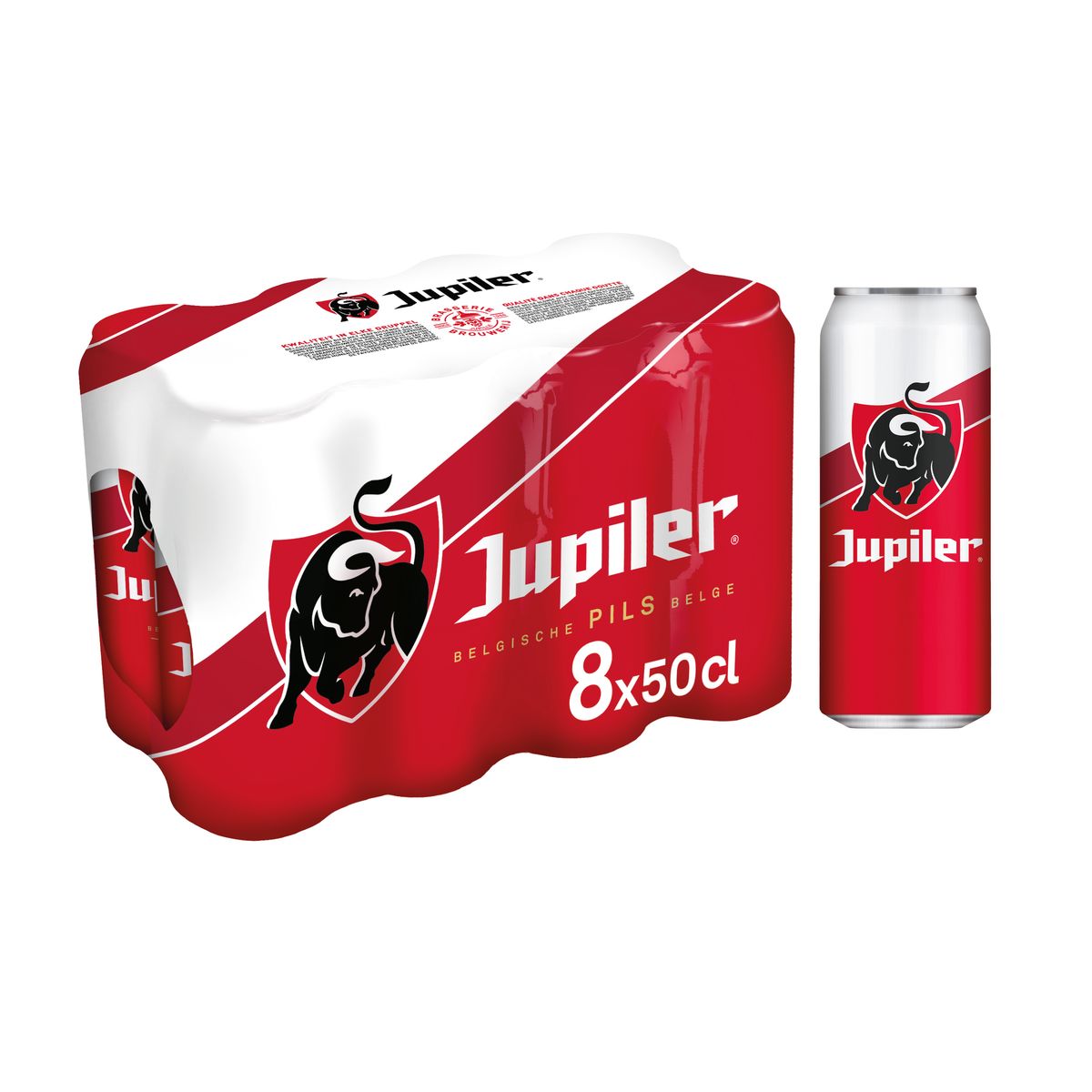 Jupiler Blond Bier Pils 5.2% Alc 8 x 50 cl Blikken