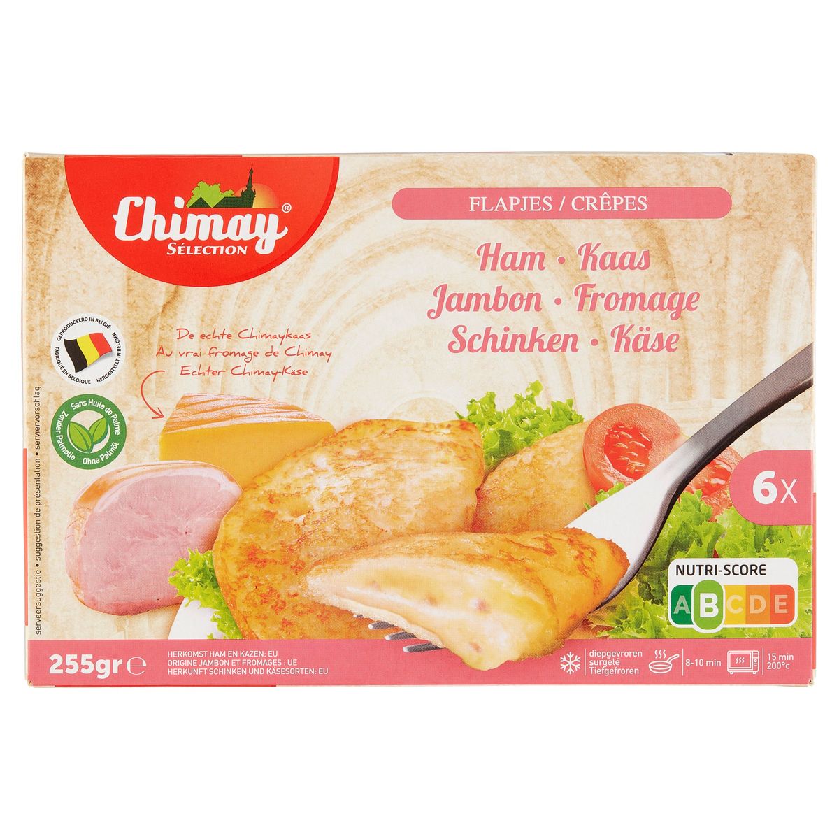 Chimay Sélection Crêpes Jambon - Fromage 6 Pièces 255 g