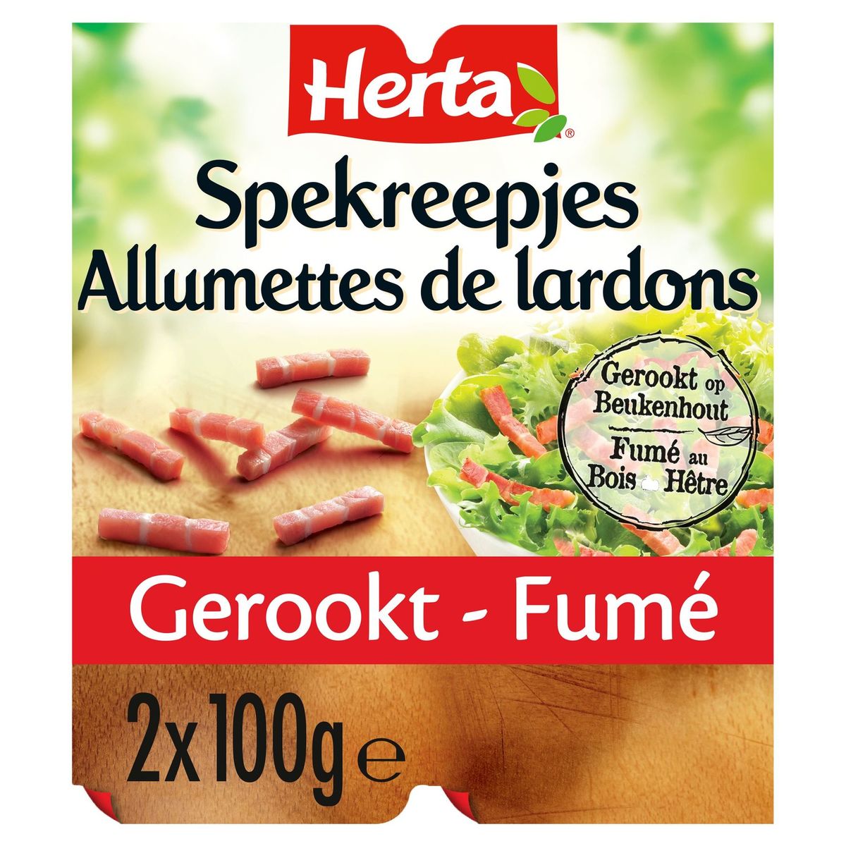 Herta Allumettes de Lardons Fumé 2 x 100 g
