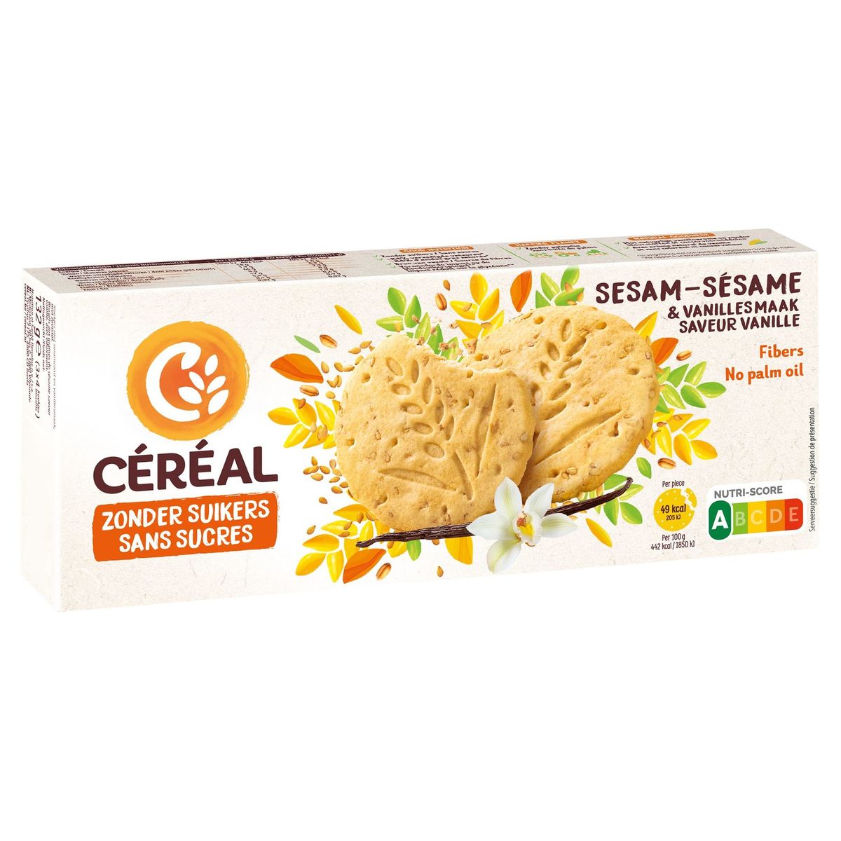 Céréal Sans Sucres Sésame & Saveur Vanille 132 g