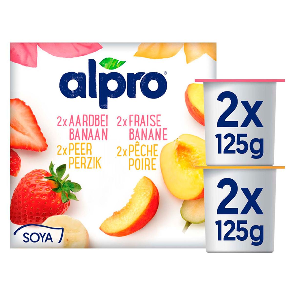 Alpro Plantaardig Alternatief Voor Yoghurt Soja Vruchten 4x125g
