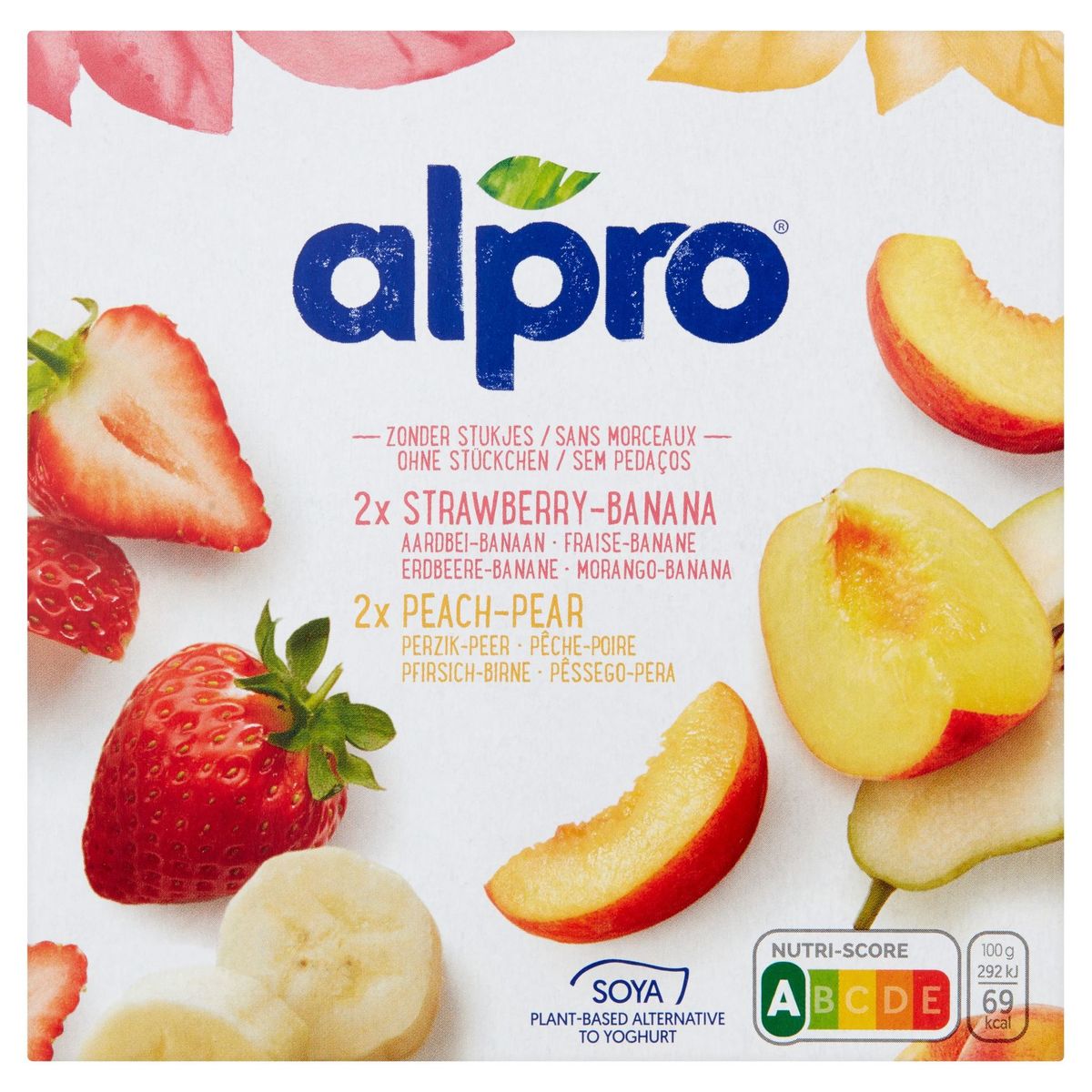Alpro Plantaardig Alternatief Voor Yoghurt Soja Vruchten 4x125g