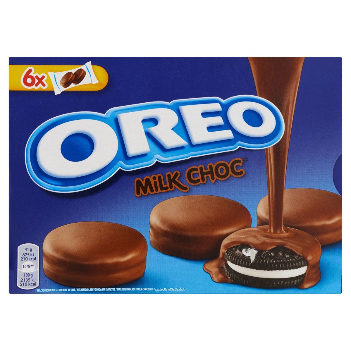 Oreo Biscuits Enrobé Avec Chocolat Au Lait  6 x 2 Pcs 246 g