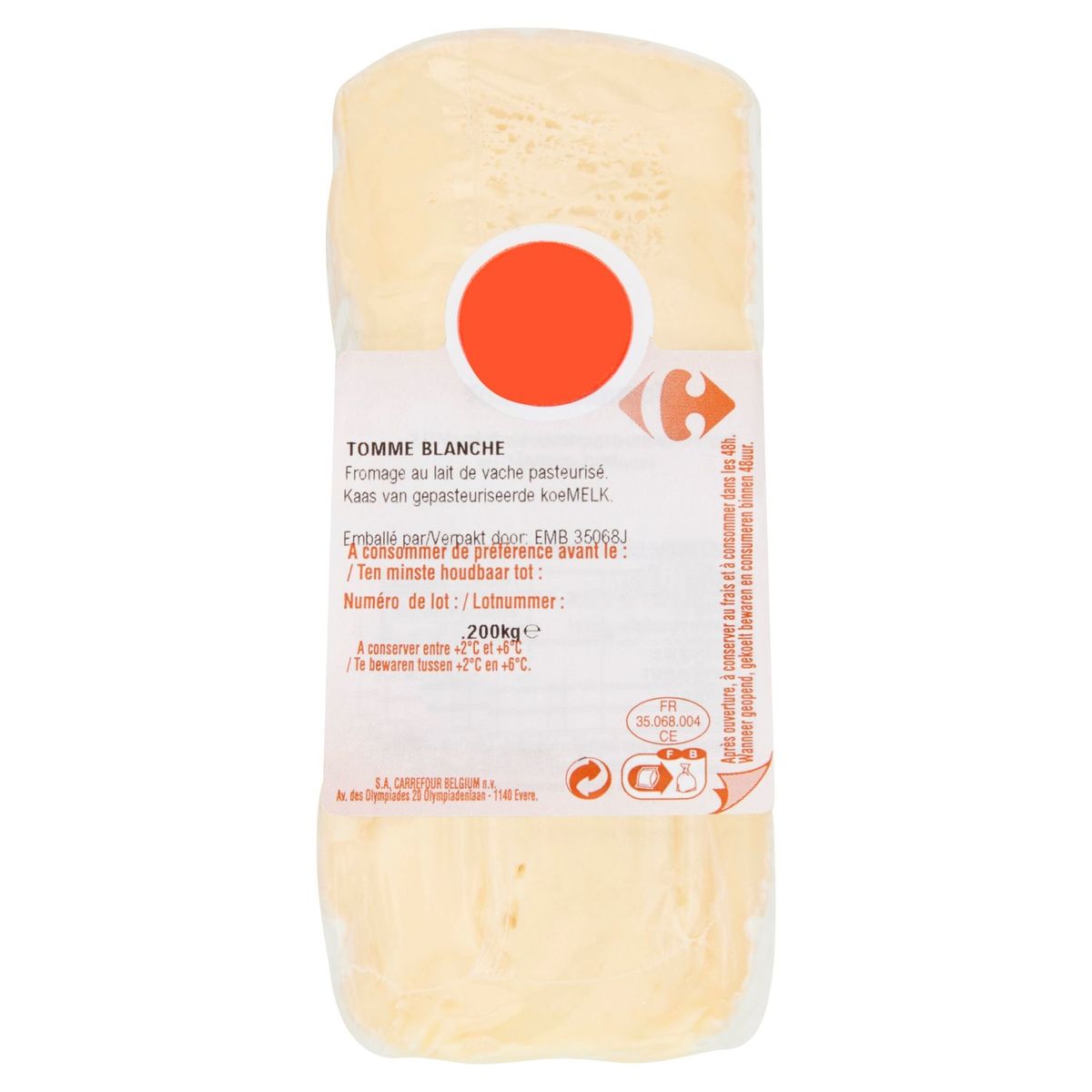 Carrefour Tomme Blanche 0.200 kg Carrefour Site