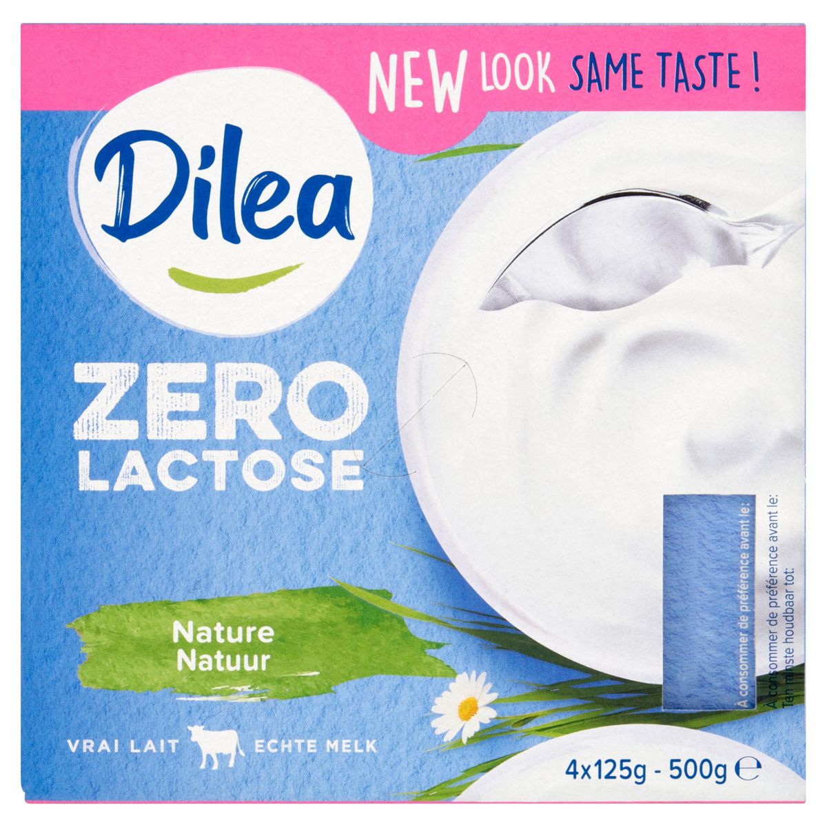 Dilea Zero Lactose Natuur 4 x 125 g